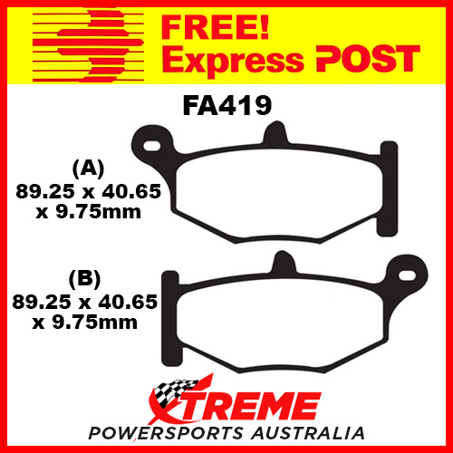 for Suzuki GSR 600 06-10 EBC HH Sintered Rear Brake Pads, FA419HH