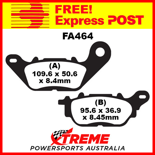 Yamaha YBR 125 51D1/2 10-16 EBC Organic Front Brake Pads, FA464