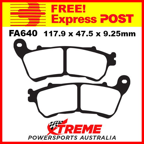Harley Davidson XL 883 N 2016 EBC Organic Front Brake Pads, FA640