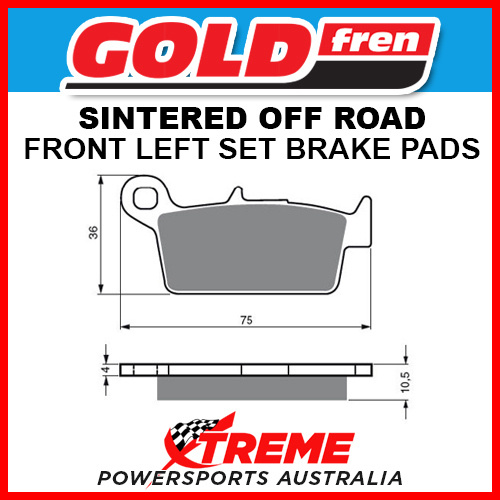 Goldfren Kawasaki KLF400 Bayou 1993-1999 Sintered Off Road Front Left Brake Pad GF003-K5