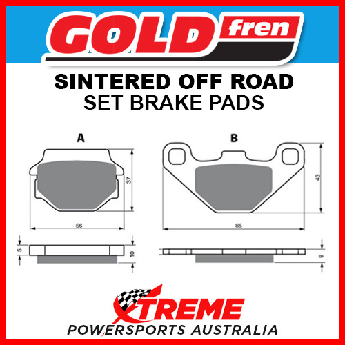 Goldfren Kawasaki KDX200 1986-1992 Sintered Off Road Front Brake Pad GF005-K5