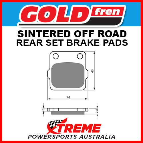 Goldfren Honda TRX400EX 99-11 Sintered Off Road Rear Brake Pads GF007K5