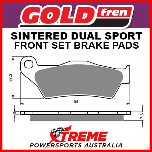 Goldfren KTM 525 EXC 2003-2007 Sintered Dual Sport Front Brake Pads GF031S3