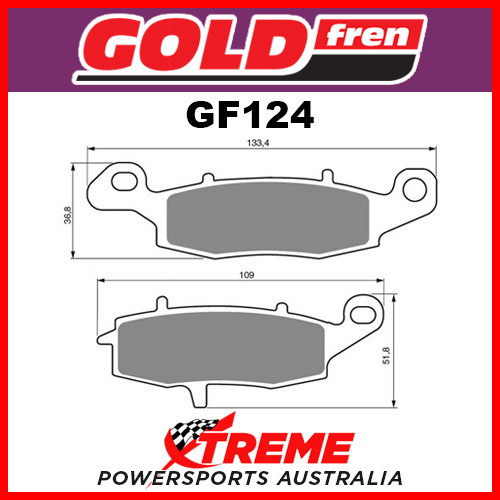 for Suzuki M 1800 R Intruder 06-09 Rear Sinter Dual Sport Brake Pads GF124S3
