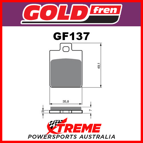 Adiva AD1 2014-2015 Goldfren Sintered Dual Sport Front Brake Pad GF137S3