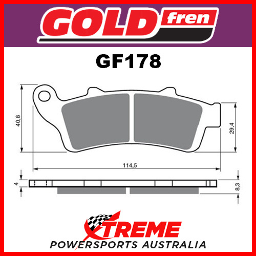 Honda FJS 400 06-08 Goldfren Sintered Dual Sport Front Brake Pads GF178S3