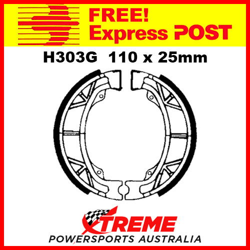 EBC Front Grooved Brake Shoe Honda TRX 90 EX 2007-2008 H303G