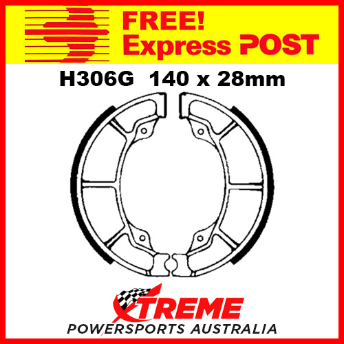 EBC Rear Grooved Brake Shoe Honda TRX 90 EX 2007-2008 H306G