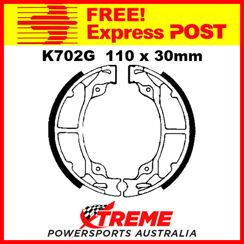EBC Rear Grooved Brake Shoe Kawasaki KX 125 1983-1985 K702G