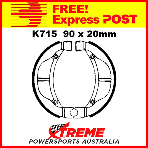 EBC Rear Brake Shoe Kawasaki KX 80 1983-1987 K715