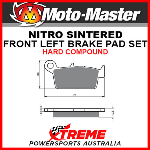 Moto-Master Kawasaki KLF400 Bayou 1993-1999 Nitro Sintered Hard Front Left Brake Pad 091821