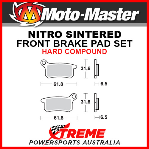 Moto-Master Husqvarna TC65 2017-2018 Nitro Sintered Hard Front Brake Pad 094621