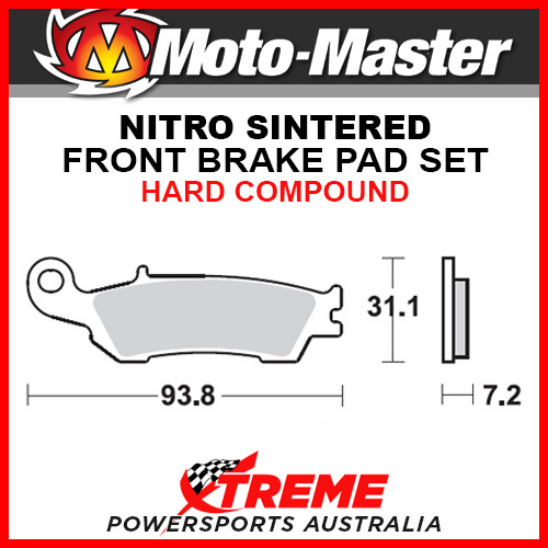 Moto-Master Yamaha YZ250FX 2015-2018 Nitro Sintered Hard Front Brake Pad 094921