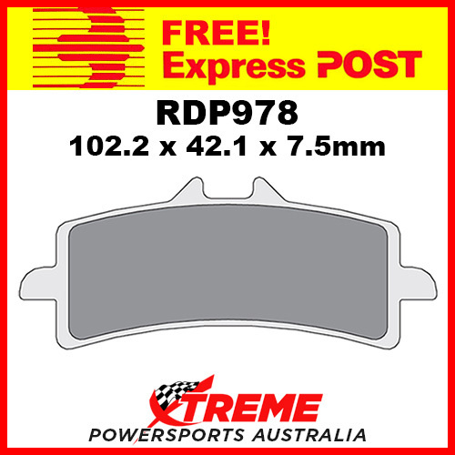 Ducati 1299 Panigale R 2015 DP Brakes RDP X-Race Titanium Front Brake Pad