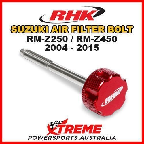 RHK MX RED AIR FILTER BOLT MOTO for Suzuki RMZ 250 450 RM Z250 Z450 2004-2015 BIKE