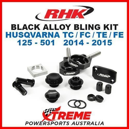 RHK BLACK ALLOY BLING KIT HUSQVARNA TC FC TE FE 125 250 300 350 450 501 14-2015