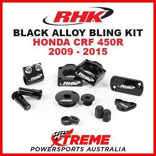 RHK MX BLACK ALLOY BLING KIT HONDA CRF450R CRF 450R 2009-2015 DIRT BIKE MOTO