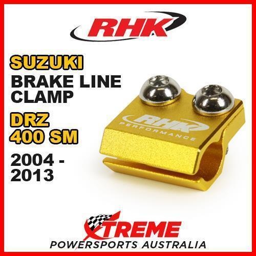 RHK MX GOLD BRAKE LINE CLAMP MOTOCROSS for Suzuki DRZ400SM DRZ 400SM 400 SM 04-2013