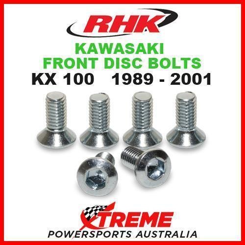 RHK MX FRONT HEAVY DUTY BRAKE DISC BOLT SET KAWASAKI KX100 KX 100 1989-2001 MOTO