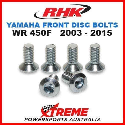 RHK MX FRONT HEAVY DUTY BRAKE DISC BOLT SET YAMAHA WR450F WRF450 2003-2015 MOTO