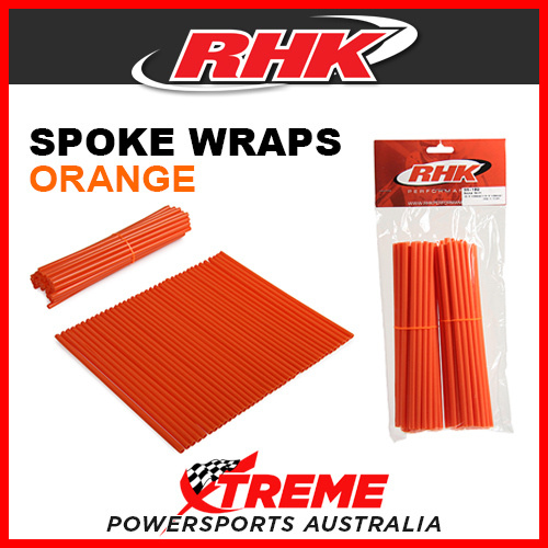 RHK Orange Front & Rear Spoke Wraps Skins 21/19" Wheel MX Dirt Bike Off Road