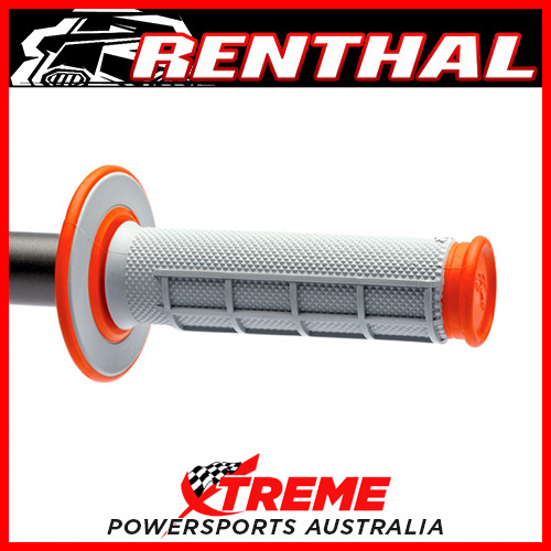 Renthal Mx Grips Orange Grey Dual Compound Diamond/Waffle Dirt Bike Motorcycle  