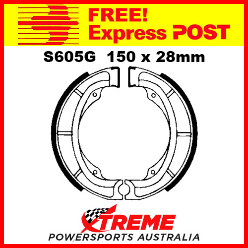 EBC Rear Grooved Brake Shoe Kawasaki KX 250 1974 S605G
