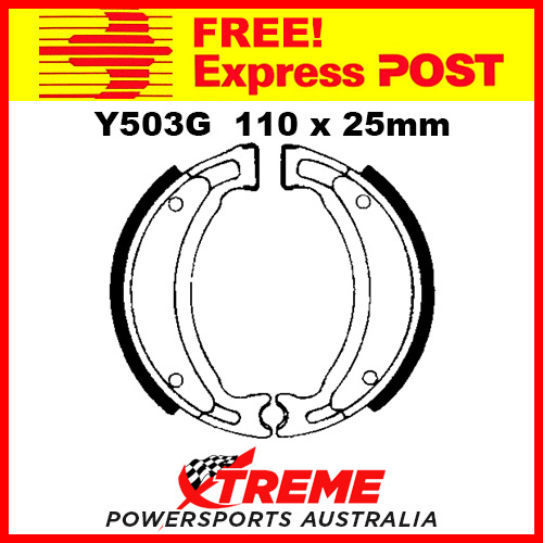 EBC Rear Grooved Brake Shoe Yamaha TT-R 110 E 2008-2015 Y503G