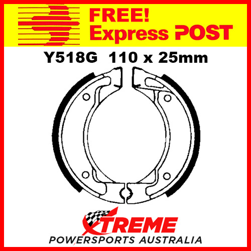 EBC Rear Grooved Brake Shoe Yamaha T 105/105 E Crypton 1996 Y518G