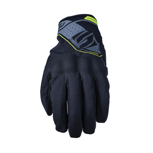 Five Black/Fluro RS Waterproof Motocycle Gloves S