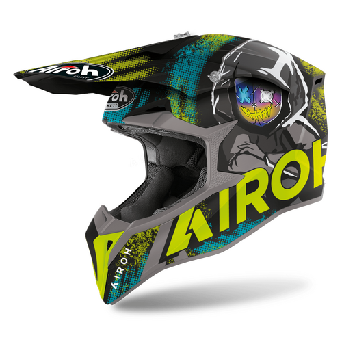 AIROH WRAAP 'ALIEN' YELLOW MATT L