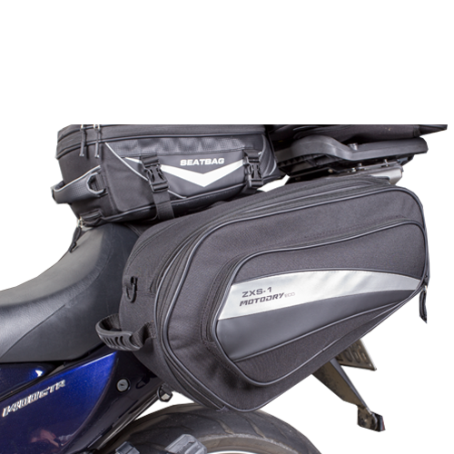 Motodry 40L Black Eco-Series ZXS-1 Expandable Saddlebag Slant
