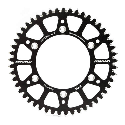 Mino 49 Tooth Black Rear Alloy Sprocket for Kawasaki KLX250 1979-1983