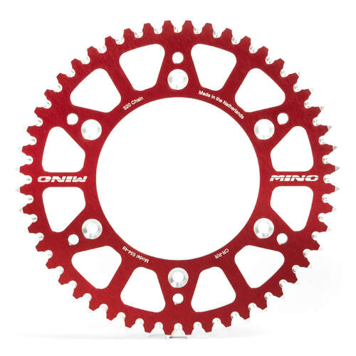Mino 48 Tooth Red Rear Alloy Sprocket for Gas-Gas EC 250 2021-2023