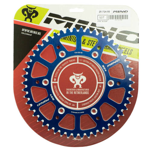 Mino 50 Tooth Blue Alloy Rear Sprocket for Yamaha YZ250F 2001-2023