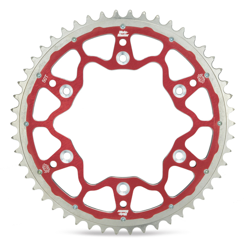 Moto-Master 50T Red Rear Fusion Stealth Sprocket for Suzuki DR350 MANUAL START 1996-1999