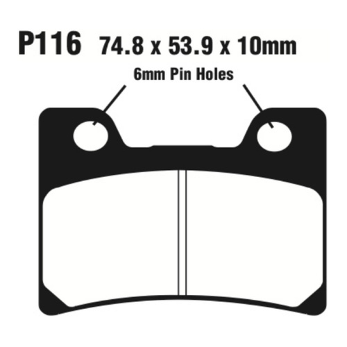 Front Organic Brake Pads for Yamaha FZR1000 1991-1993