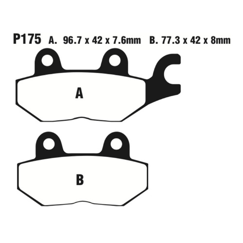 Front Right Organic Brake Pads for Triumph Sprint 900 1993
