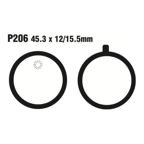 Front Organic Brake Pads for Yamaha RD125 1975