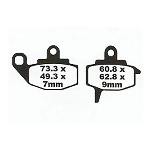 Front Organic Brake Pads for Kawasaki KX250 1987-1988
