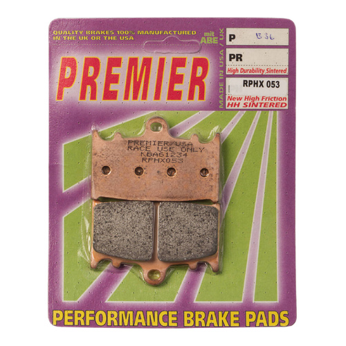 Front HH Sintered Track Day Use Brake Pads for Suzuki GSXR750 2000-2002