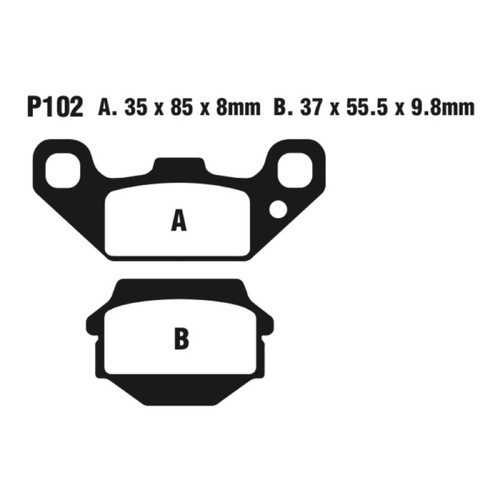Front Sintered Brake Pads for Suzuki LT500R 1987-1990