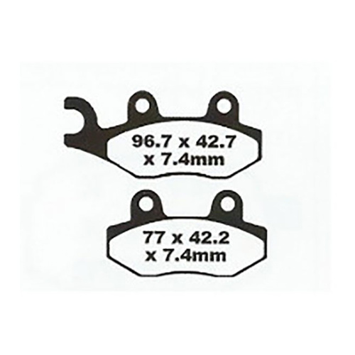 Front Right Sintered Brake Pads for Kawasaki Mule Pro FXT KAT820 2022-2023