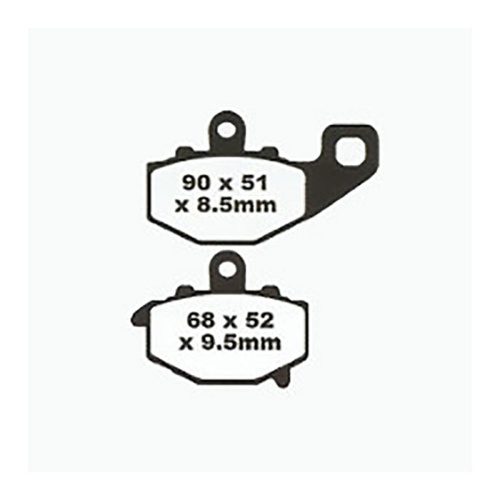 Rear Left V-Semi Sintered Brake Pads for CF Moto 650NK Non-ABS 2014