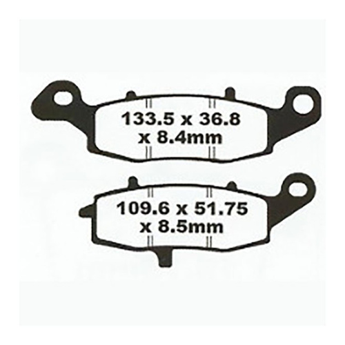 Front Right V-Semi Sintered Brake Pads for Kawasaki VN1700 Classic 2009-2010