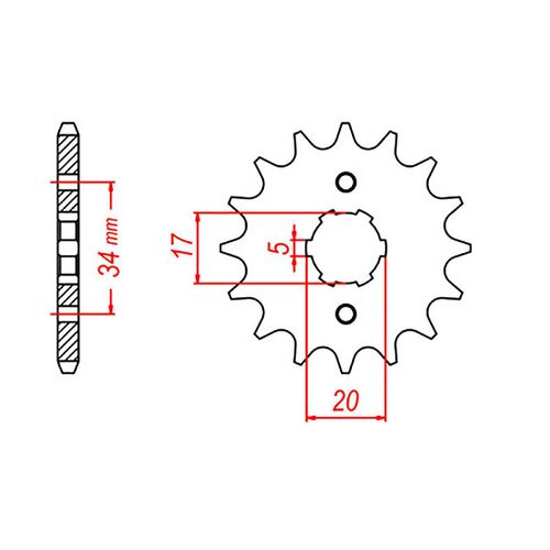 MTX 15 Tooth Front Sprocket for Honda SL250Y 2000-2003