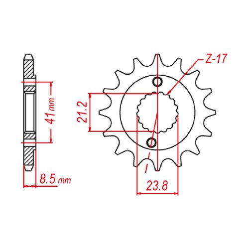 MTX 16 Tooth Front Sprocket for Honda TRX400EX 2WD SPORTRAX 1999-2004