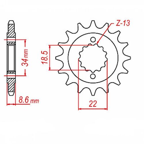 MTX 16 Tooth Front Sprocket for KTM RC 390 2014-2022