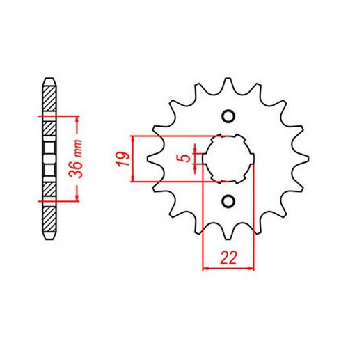 MTX 13 Tooth Front Sprocket for Honda TRX300EX SPORTRAX 2000-2008