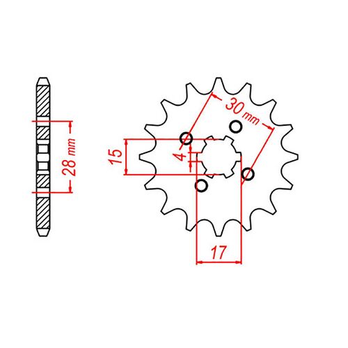 MTX 14 Tooth Front Sprocket for Honda CR80 1980-1984